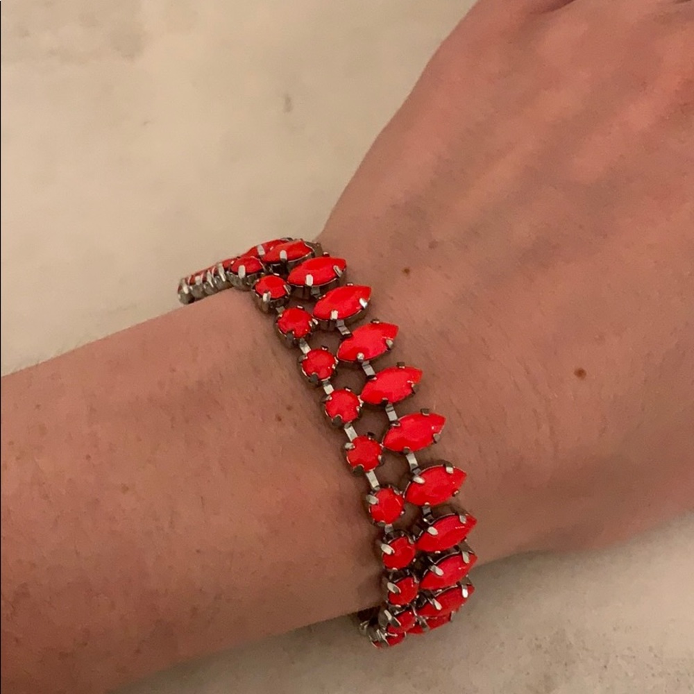 Bright red bracelet